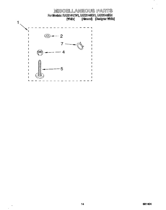 Diagram for RAX6144EW1