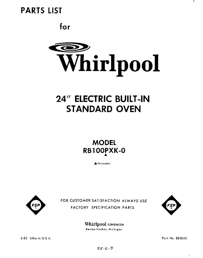 Diagram for RB100PXK0
