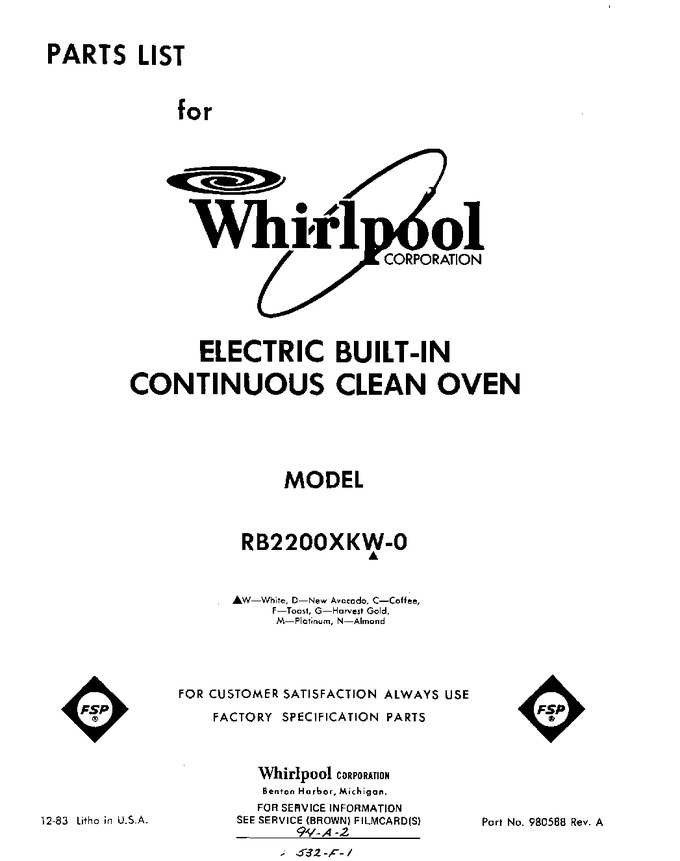 Diagram for RB2200XKW0