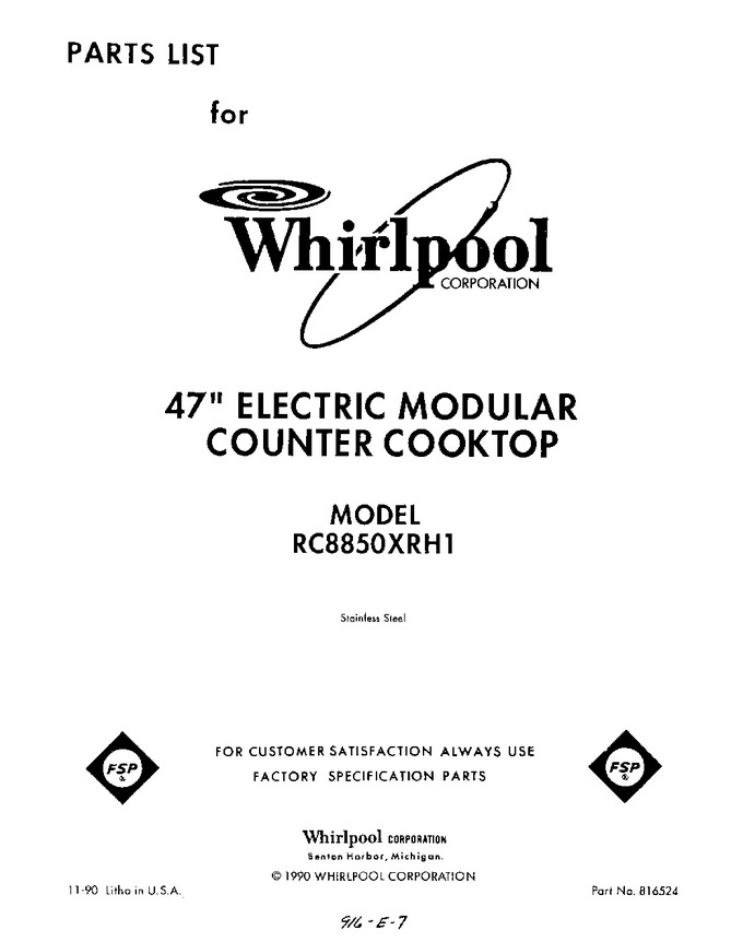 Diagram for RC8850XRH1