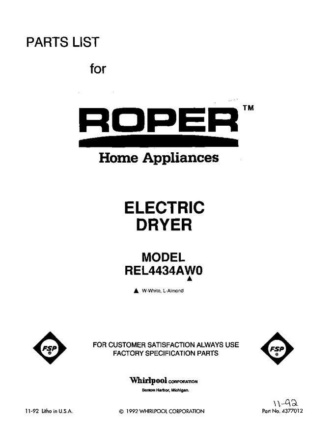 Diagram for REL4434AW0