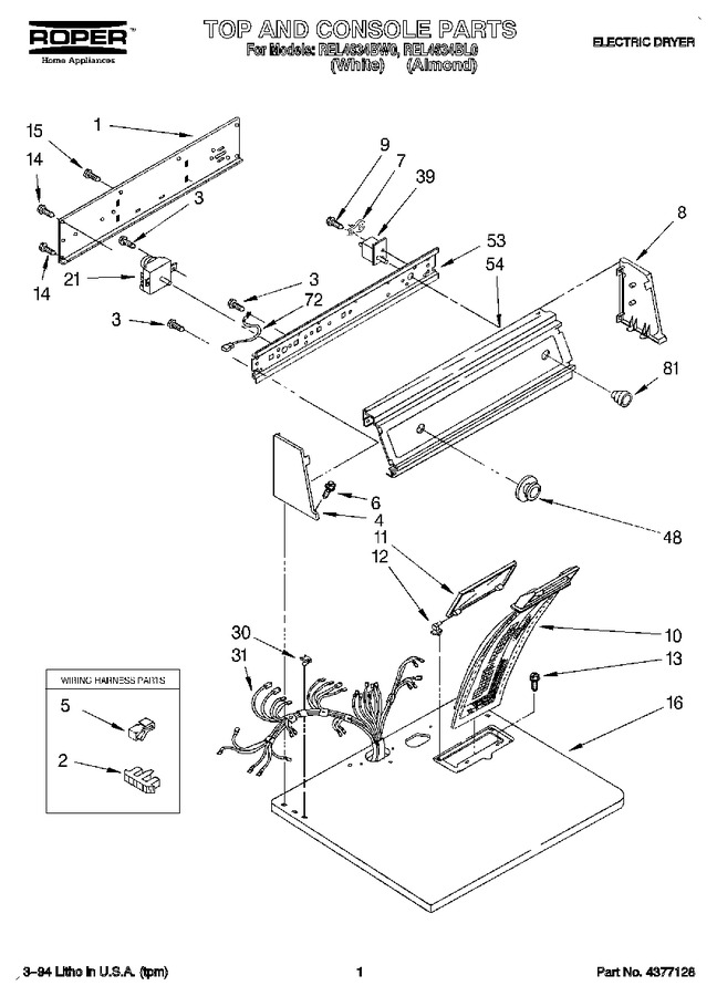 Diagram for REL4634BW0