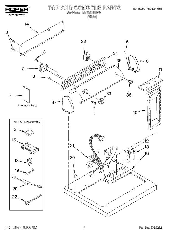 Diagram for REX3614KW0