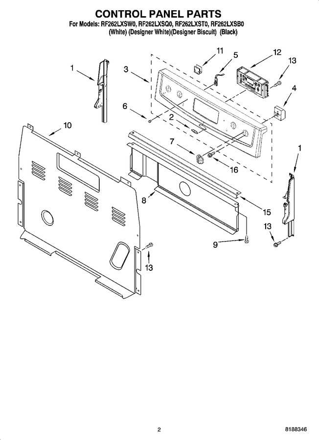 Diagram for RF262LXST0