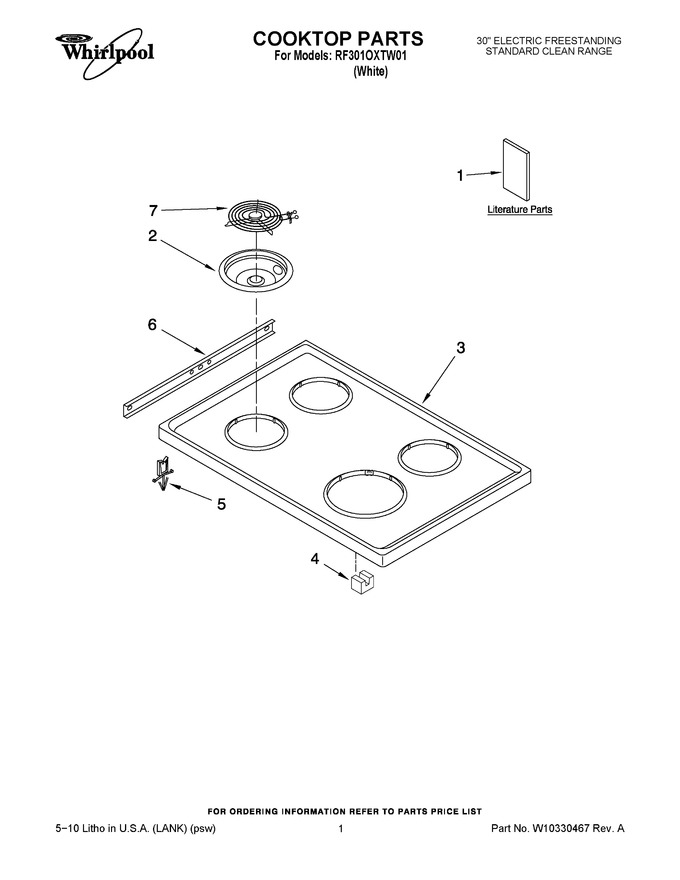 Diagram for RF301OXTW01
