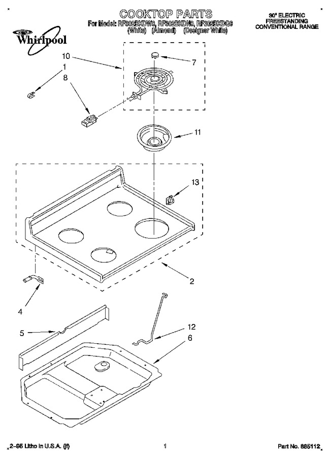 Diagram for RF302BXDW0
