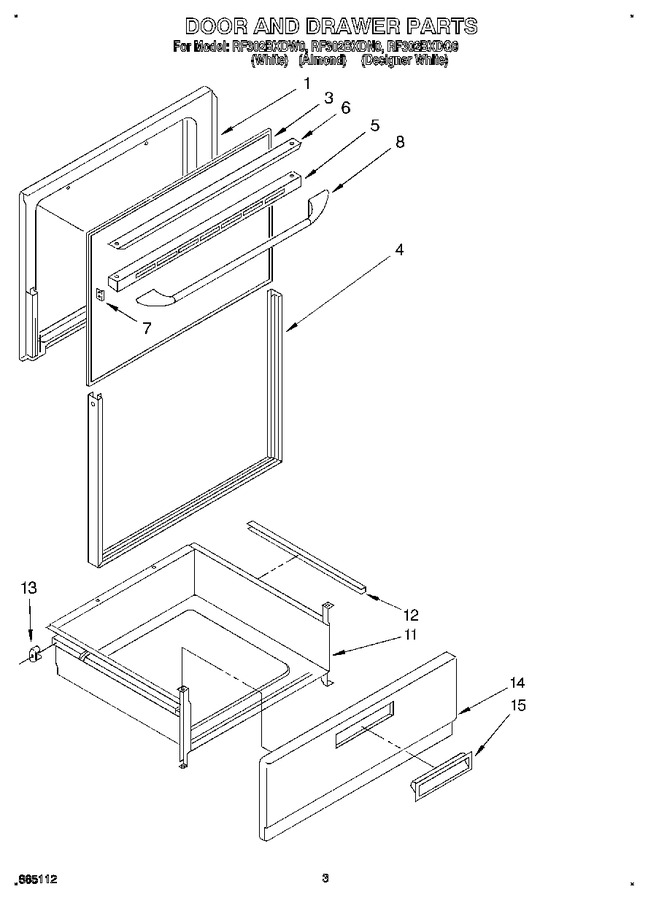 Diagram for RF302BXDW0