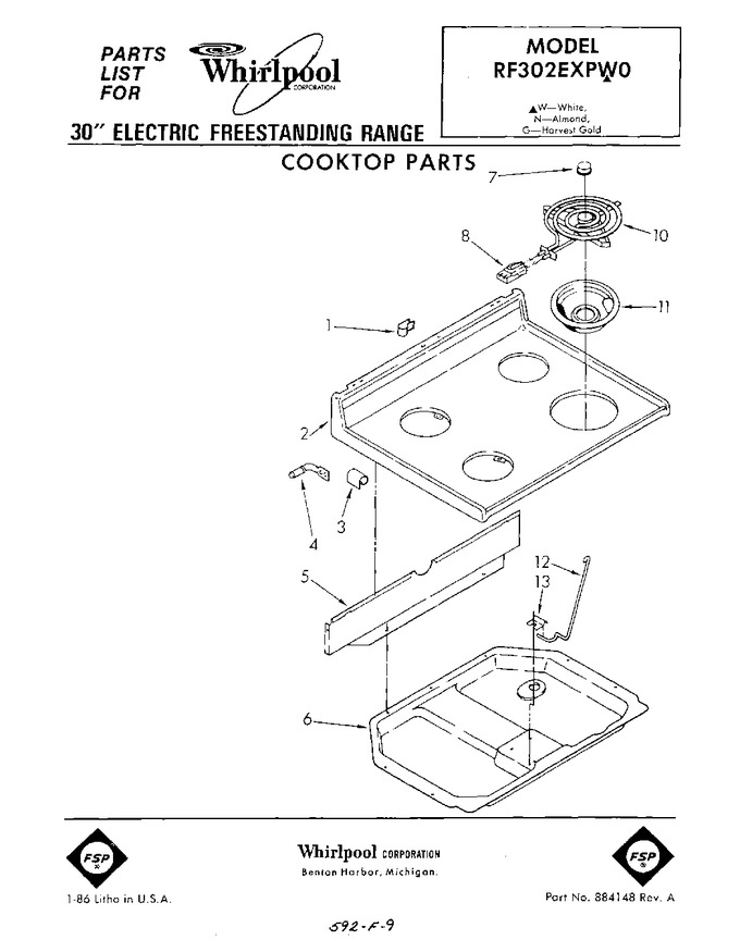 Diagram for RF302EXPW0