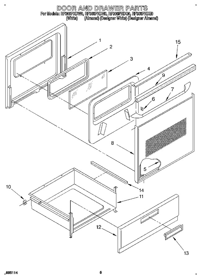 Diagram for RF305PXDW0