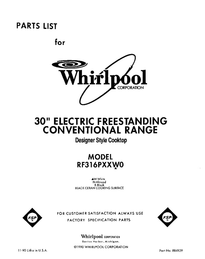 Diagram for RF316PXXB0
