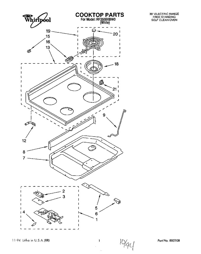 Diagram for RF350BXBW0