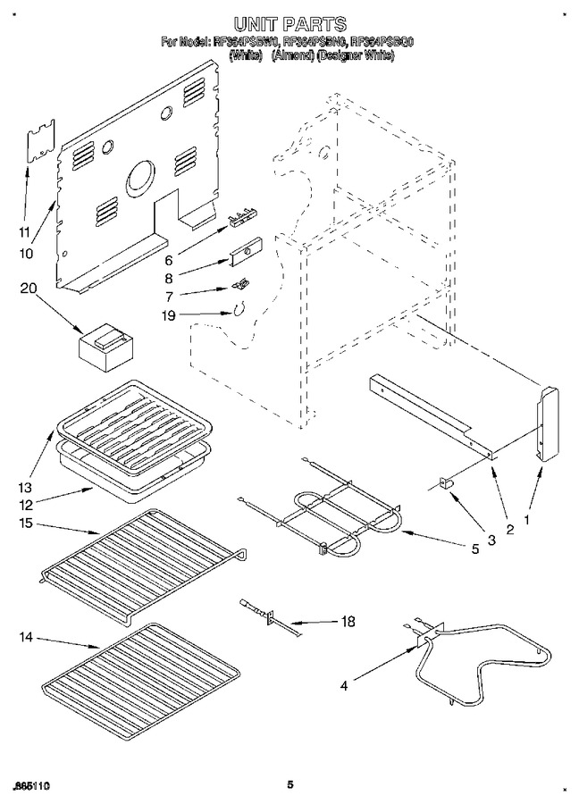 Diagram for RF364PSBW0