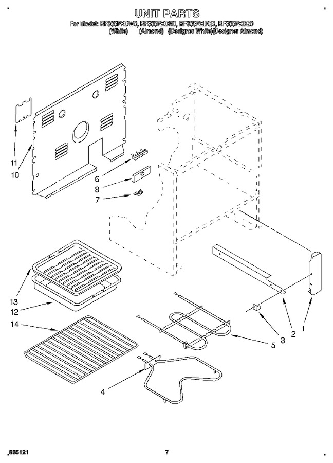 Diagram for RF365PXDW0