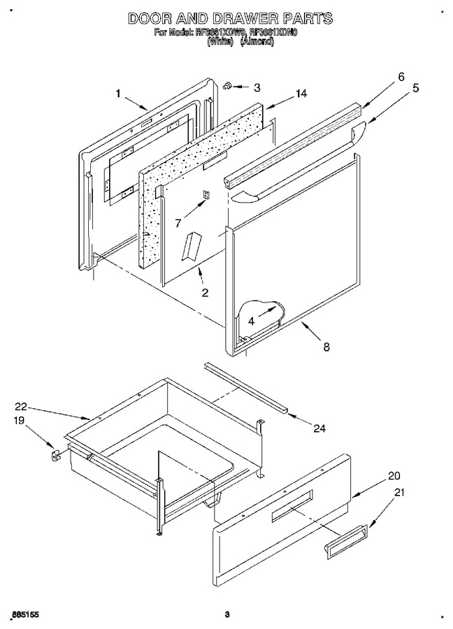 Diagram for RF3661XDW0