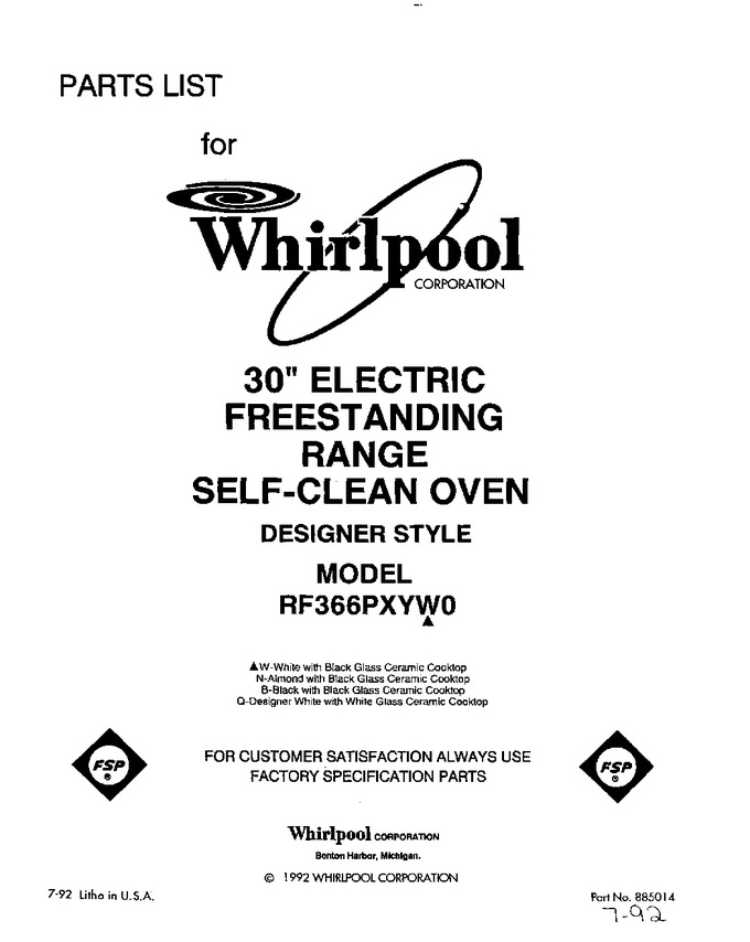Diagram for RF366PXYQ0