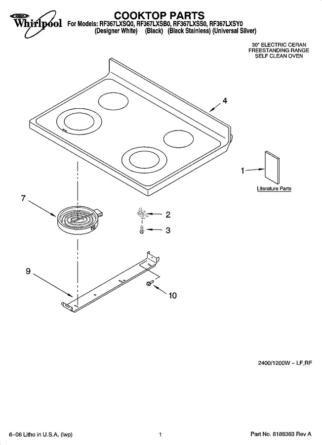 Diagram for RF367LXSS0