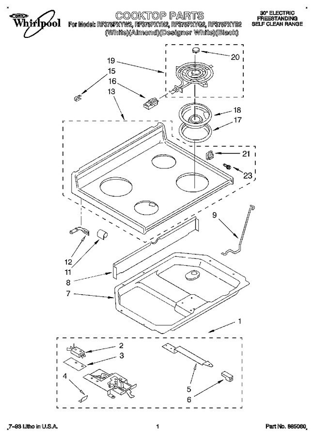 Diagram for RF375PXYN2