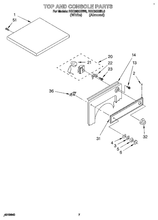 Diagram for RGC3622BW0