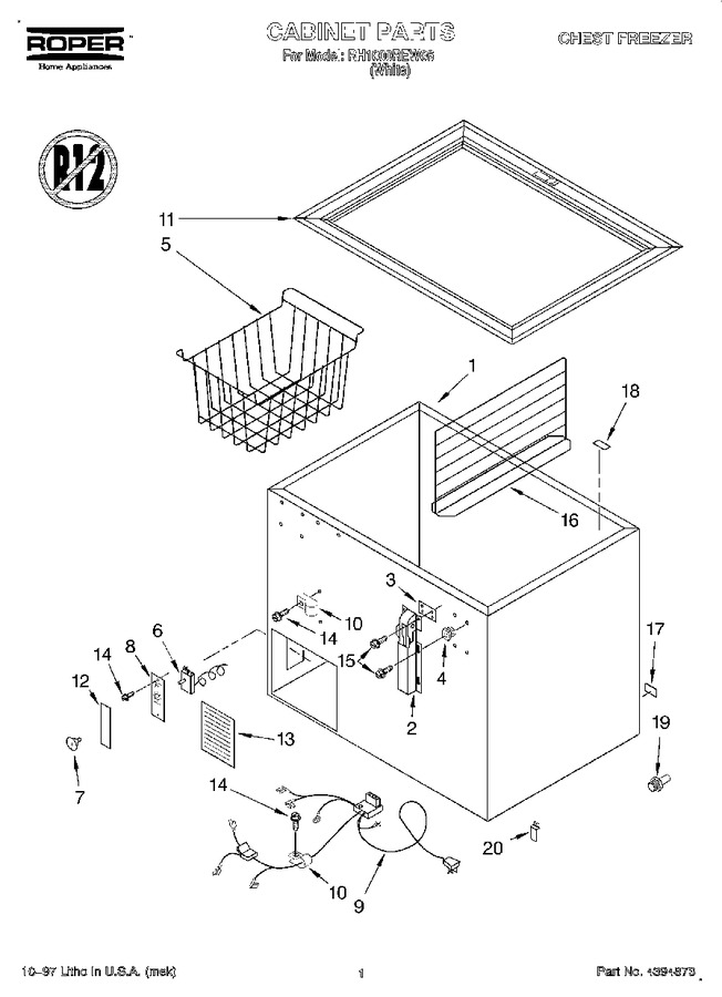 Diagram for RH1000REW06