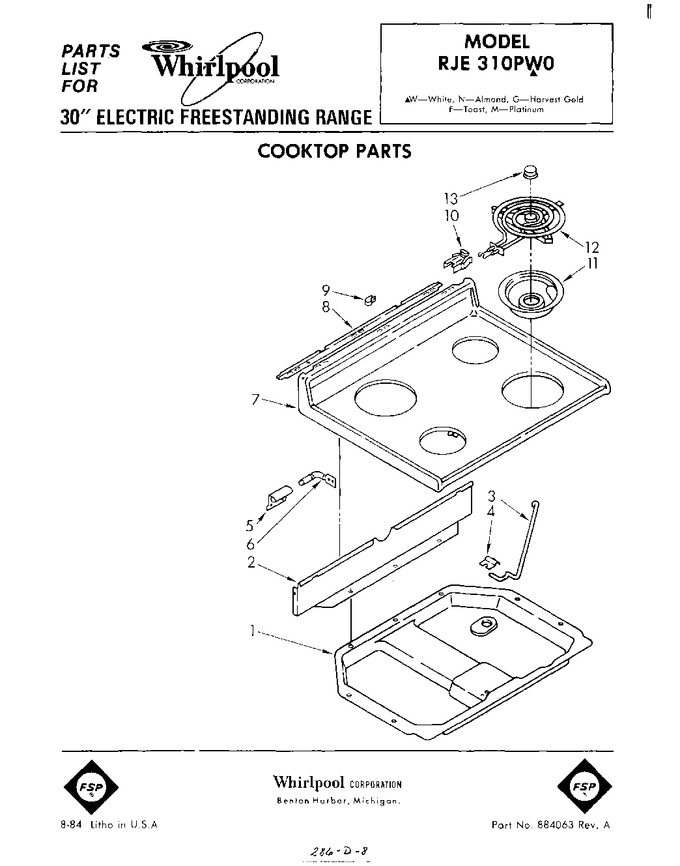 Diagram for RJE310PW0