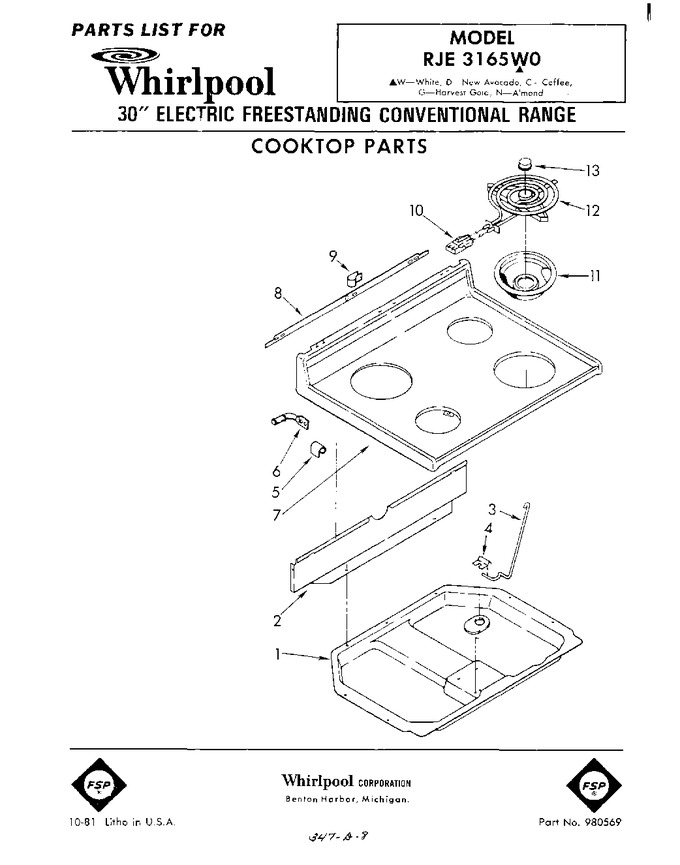 Diagram for RJE3165W0