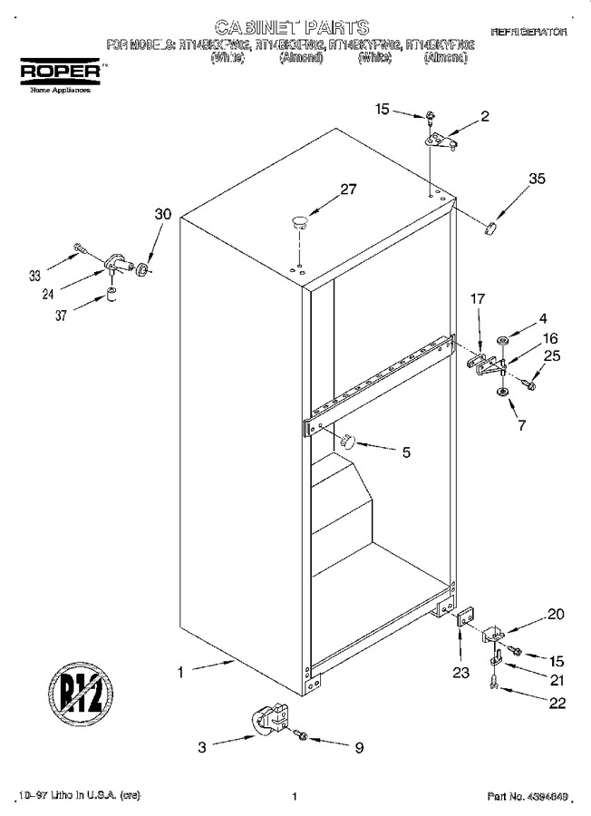 Diagram for RT14BKXFW02