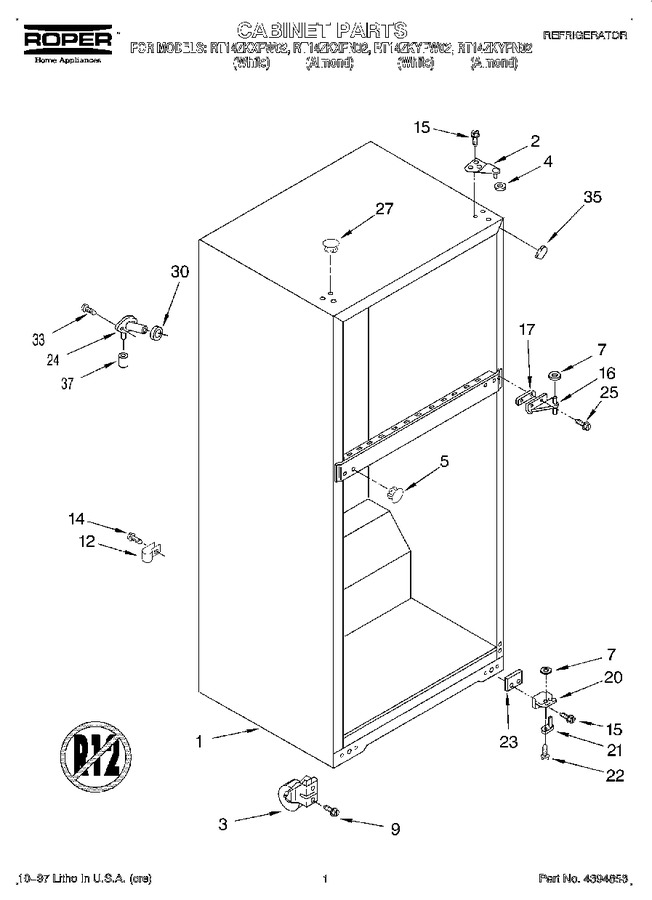 Diagram for RT14ZKXFW02