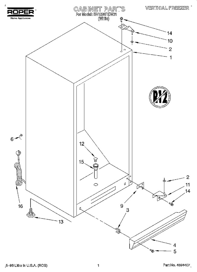 Diagram for RV1299REW01