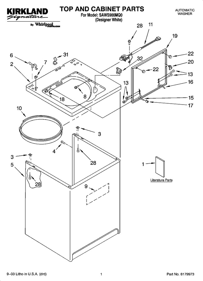 Diagram for SAWS900MQ0