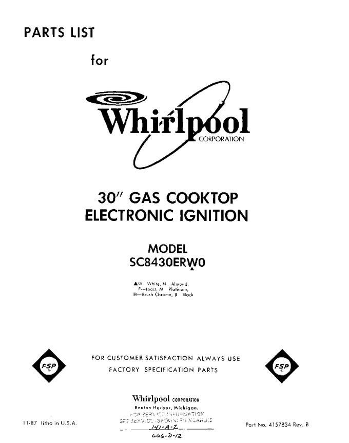 Diagram for SC8430ERW0