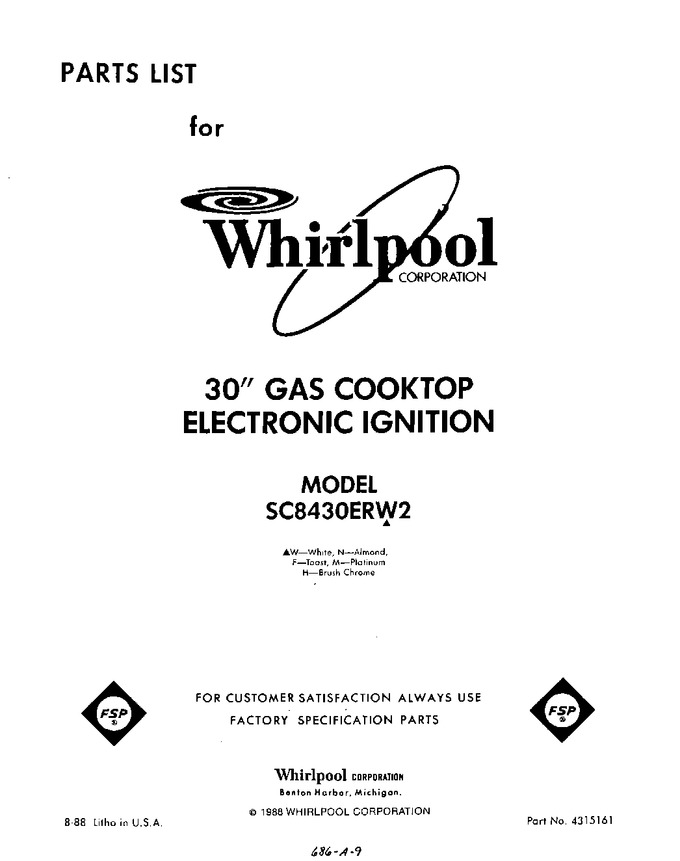 Diagram for SC8430ERW2
