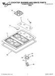 Diagram for 01 - Cooktop, Burner And Grate Parts