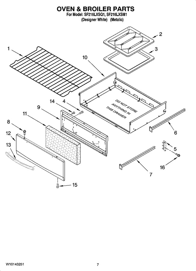 Diagram for SF216LXSQ1