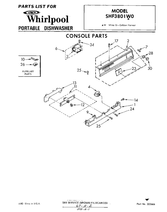 Diagram for SHF3801W0