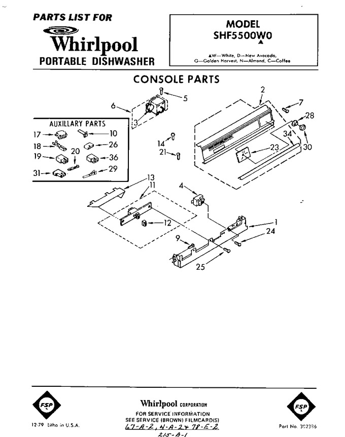Diagram for SHF5500W0