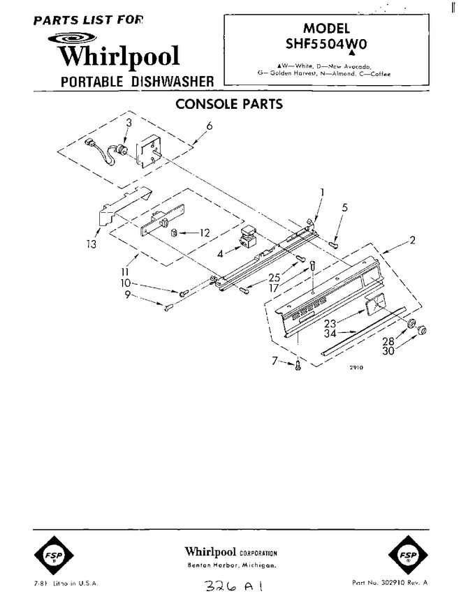 Diagram for SHF5504W0