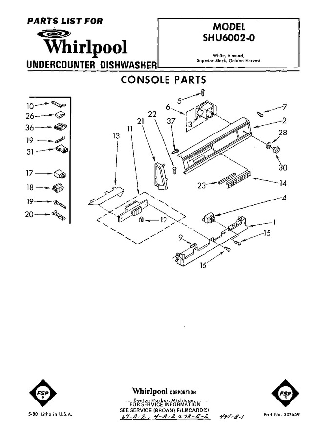 Diagram for SHU60020