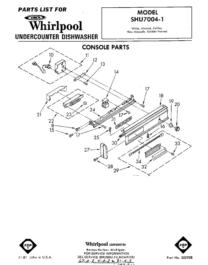 Diagram for SHU70041