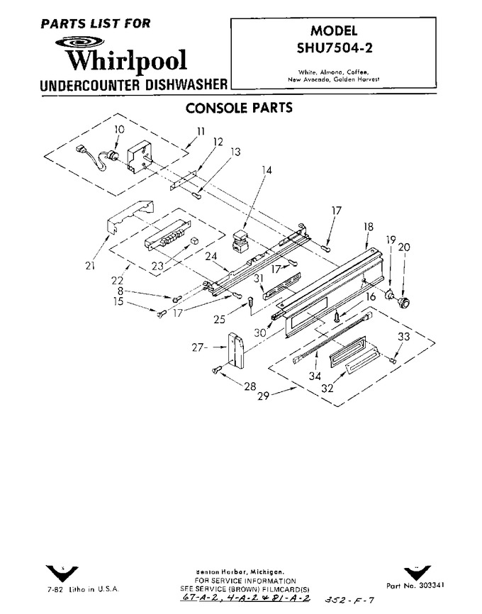 Diagram for SHU75042