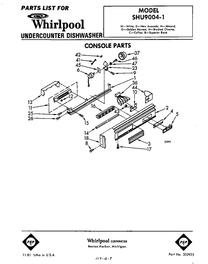 Diagram for SHU90041