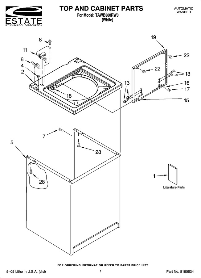 Diagram for TAWB300RW0