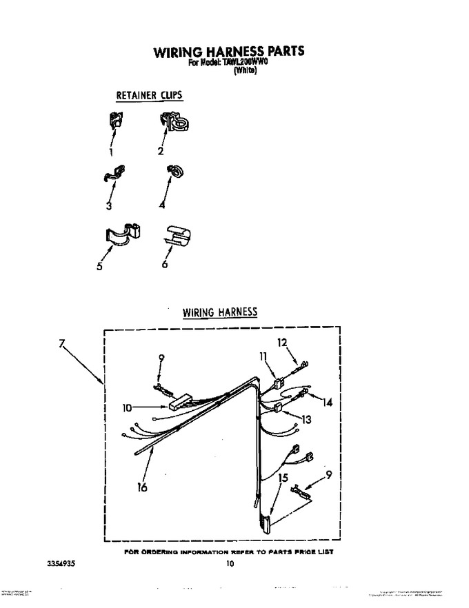 Diagram for TAWL200WW0