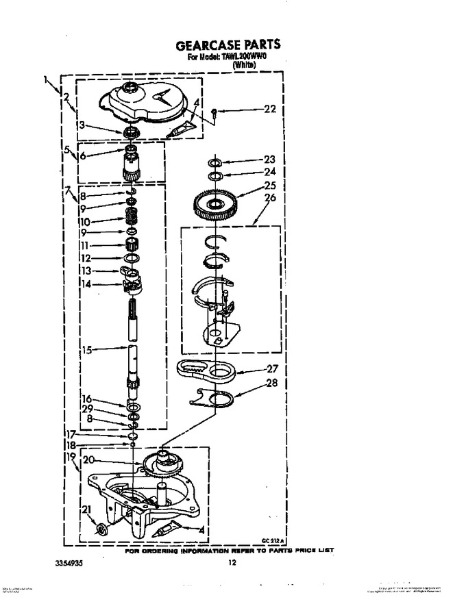 Diagram for TAWL200WW0