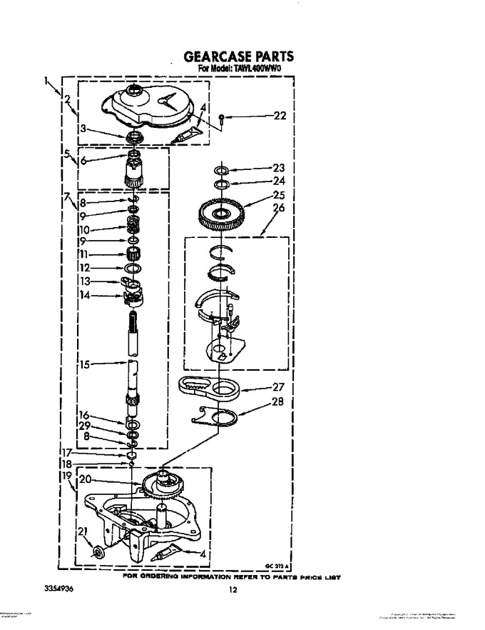 Diagram for TAWL400WN0