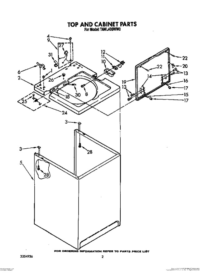 Diagram for TAWL400WN0