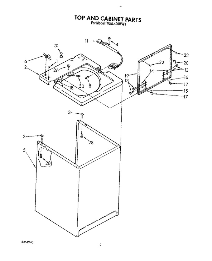 Diagram for TAWL400WW1