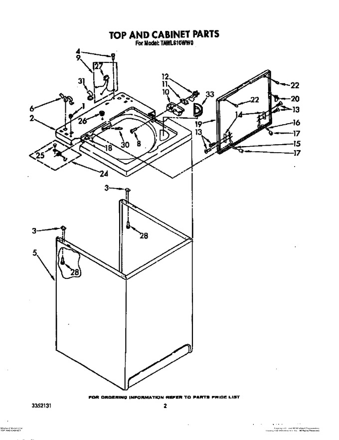 Diagram for TAWL610WN0