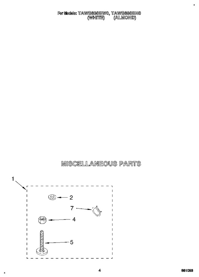 Diagram for TAWS680BW0