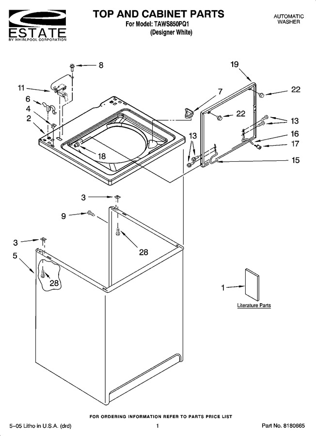 Diagram for TAWS850PQ1
