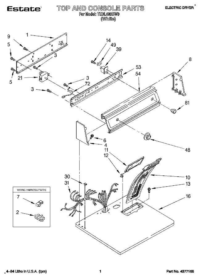 Diagram for TEDL400BW0